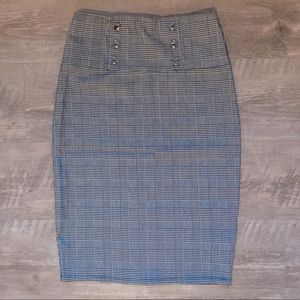 Cute Plaid Pencil Skirt